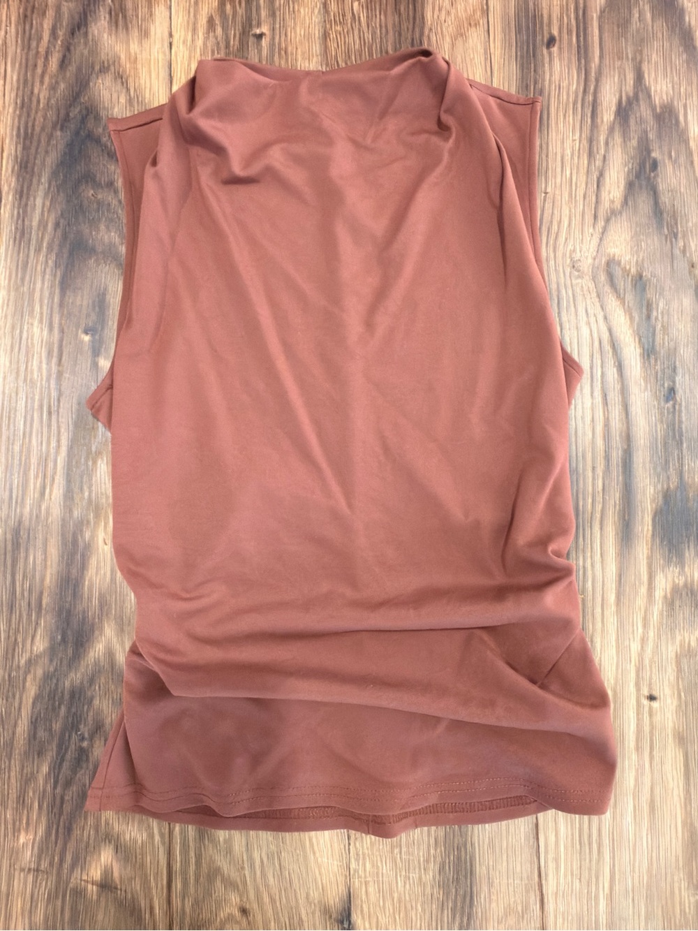 Grace Karin Rust-Colored Sleeveless High Neck Tank